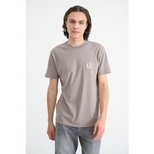 Tricou din bumbac cu logo - Maro taupe imagine