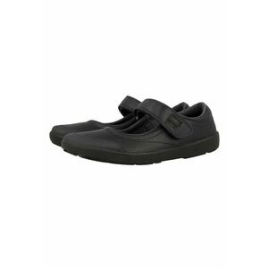 Balerini de piele si piele ecologica cu velcro - Bleumarin imagine