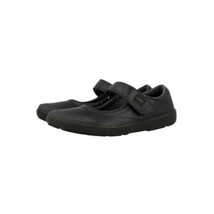 Balerini de piele si piele ecologica cu velcro - Negru imagine
