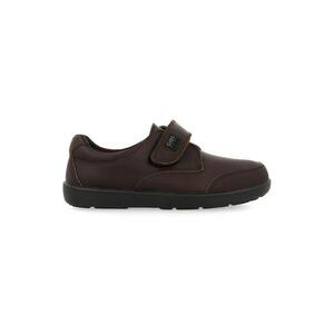Pantofi sport de piele si piele ecologica cu velcro - Maro imagine