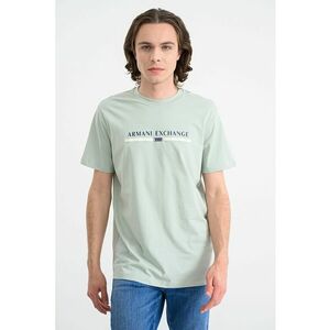 Tricou din bumbac cu imprimeu - Albastru ultramarin/Alb murdar/Verde menta imagine