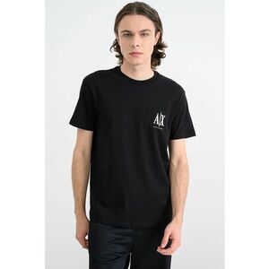 Tricou din bumbac cu logo - Alb/Negru imagine