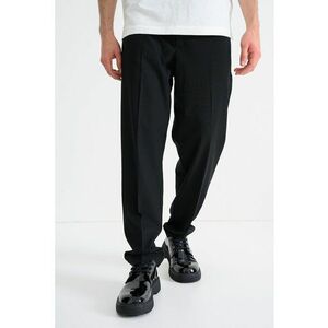 Pantaloni eleganti cu talie medie - Negru imagine