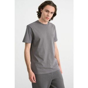 Tricou regular fit de bumbac - Gri inchis imagine