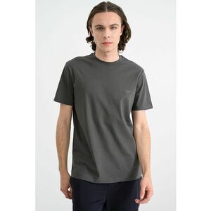Tricou regular fit de bumbac - Verde padure imagine