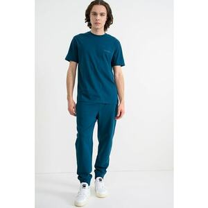 Tricou regular fit de bumbac - Albastru petrol imagine