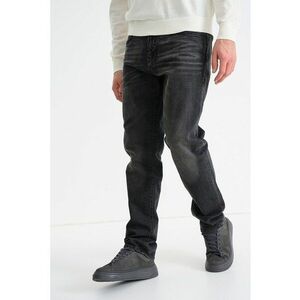 Blugi regular-fit cu aspect decolorat - Gri antracit imagine