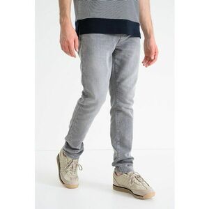 Blugi slim-fit cu aspect decolorat - Gri imagine