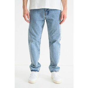 Blugi regular fit cu talie medie - Albastru melange imagine