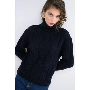 Pulover din amestec de lana Antille - Albastru ultramarin imagine