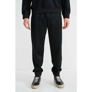 Pantaloni de trening cu snur si buzunare cu fermoar - Negru stins imagine