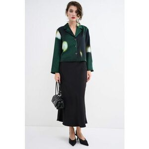 Sacou cu model si maneci lungi - Verde/Bleumarin imagine