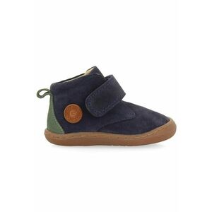Ghete din piele intoarsa cu barete cu inchidere cu velcro - Bleumarin imagine