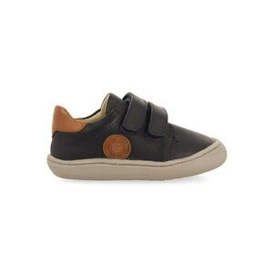 Pantofi sport din piele cu inchidere velcro - Bleumarin imagine