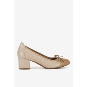 Pantofi dama 5903698112336 - Piele naturala - Bej - Bej imagine