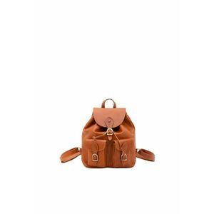 Rucsac de piele cu bareta ajustabila - Maro cognac imagine