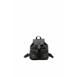 Rucsac de piele cu bareta ajustabila - Negru imagine