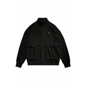 Bluza de trening lejera cu fermoar si buzunare aplicate Rovic - Negru imagine