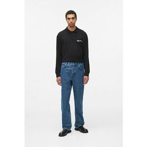 Blugi relaxed fit cu buzunare - Albastru inchis imagine