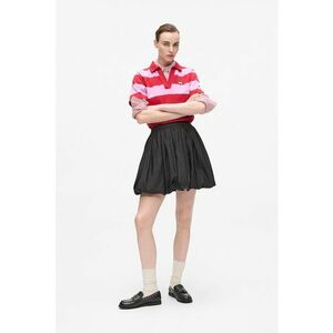 Fusta mini evazata cu talie elastica - Negru imagine