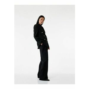 Pantaloni eleganti cu croiala ampla - Negru imagine