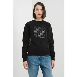 Bluza de trening din bumbac organic cu logo - Negru imagine