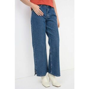 Bugi relaxed-fit cu talie medie - Albastru melange imagine