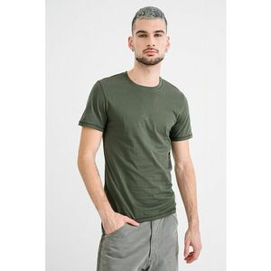 Tricou slim fit de bumbac - Verde sparanghel imagine