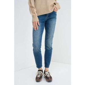 Blugi super skinny cu talie inalta - Albastru prafuit imagine