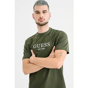 Tricou de bumbac cu logo brodat - Kaki inchis imagine