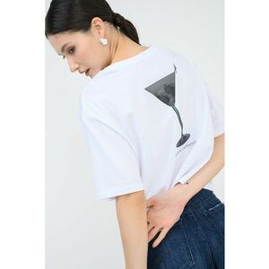 Tricou de bumbac - Alb/Gri inchis imagine