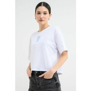Tricou de bumbac - Alb/Verde/Albastru imagine