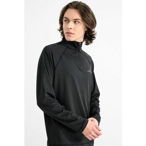 Bluza slim fit cu model text - Negru imagine