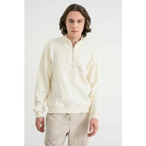 Bluza de trening cu fenta cu fermoar Bleecker - Crem imagine