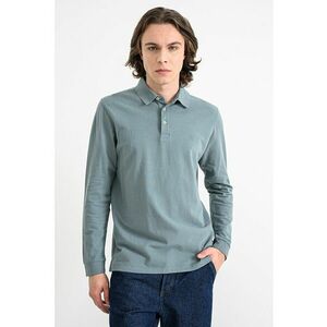 Bluza polo regular fit din bumbac pique - Albastru prafuit imagine