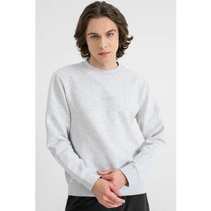 Bluza de trening lunga cu decolteu la baza gatului - Gri deschis melange imagine