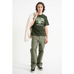 Tricou regular fit cu imprimeu logo contrastant Mako - Alb/Verde imagine