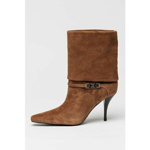 Botine de piele cu varf ascutit Nixxie - Maro deschis imagine