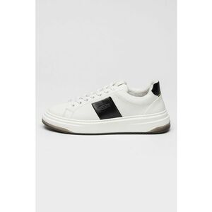 Pantofi sport din piele cu insertii din material textil Samovar - Alb/Negru imagine