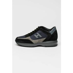 Pantofi sport low-cut cu garnituri de piele Interactive - Negru/Gri inchis/Bleumarin imagine