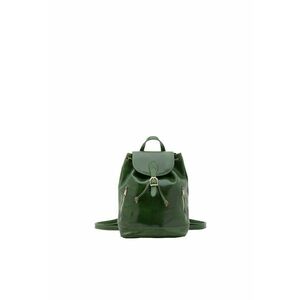 Rucsac de piele cu clapa - Verde imagine