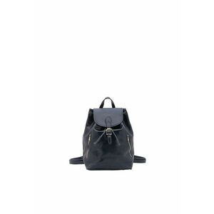 Rucsac de piele cu clapa - Albastru imagine