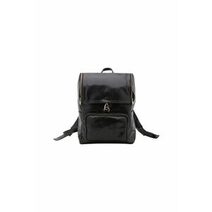 Rucsac unisex de piele lacuita - Negru imagine