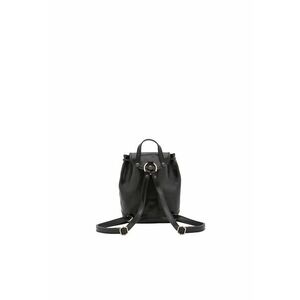 Rucsac de piele cu buzunare cu fermoar - Negru imagine