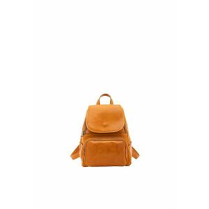 Rucsac din piele cu barete ajustabile - Galben mustar imagine