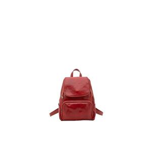 Rucsac din piele cu barete ajustabile - Rosu imagine