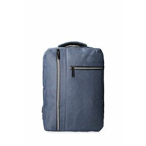 Rucsac unisex cu buzunare cu fermoar 175615 - Albastru imagine