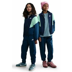 Trening cu fermoar Sportswear - Albastru inchis/Verde pal imagine