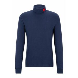 Bluza slim fit cu guler inalt Derollo - Albastru royal imagine