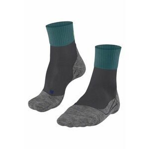 Sosete cu model colorblock pentru trekking si drumetii TK2 - Verde/Negru stins/Gri antracit imagine